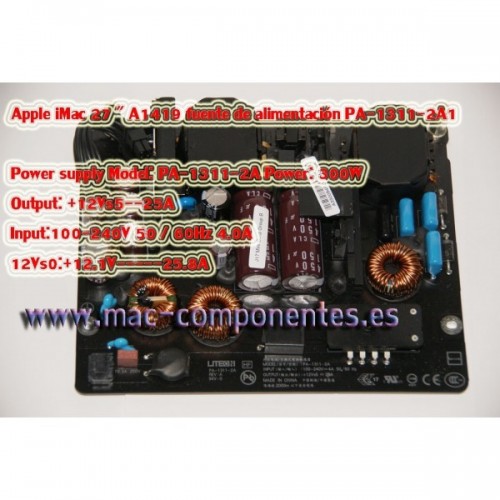 Power supply Modelo: PA-1311-2A Power: 300W Apple iMac 27''