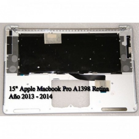 Teclado-topcase-retroiluminacion 15 " Apple MacBook Pro A 1398 retina fines de 2013 - 2014 version ES