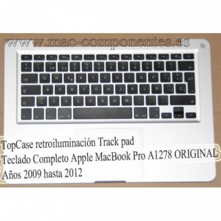 TopCase retroiluminación Teclado Completo Apple MacBook Pro A1278 13.3'' Mid 2012 661-6595 Español
